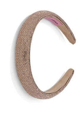 BRAND NEW WOMAN ANNA ZUCKERMAN GLAM GIRL BEADED HEADBAND-PINK/TAN